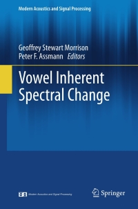 Titelbild: Vowel Inherent Spectral Change 9783642142086