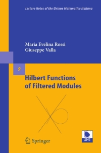 Cover image: Hilbert Functions of Filtered Modules 9783642142390