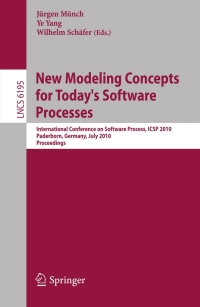 Cover image: New Modeling Concepts for Today's Software Processes 1st edition 9783642143465