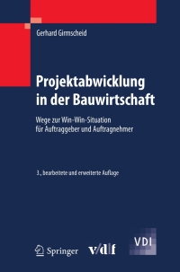 Imagen de portada: Projektabwicklung in der Bauwirtschaft 3rd edition 9783642143847