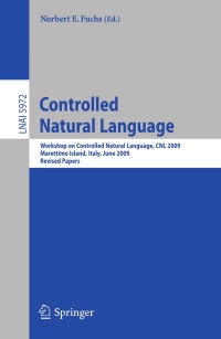 Imagen de portada: Controlled Natural Language 1st edition 9783642144172