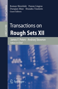 Immagine di copertina: Transactions on Rough Sets XII 1st edition 9783642144660