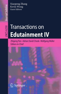 Cover image: Transactions on Edutainment IV 1st edition 9783642144837