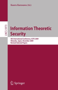Immagine di copertina: Information Theoretic Security 1st edition 9783642144950