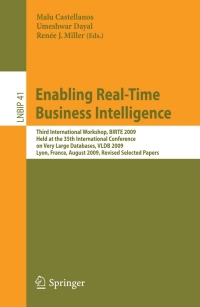 Cover image: Enabling Real-Time Business Intelligence 1st edition 9783642145582
