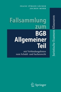 Cover image: Fallsammlung zum BGB Allgemeiner Teil 9783642148101
