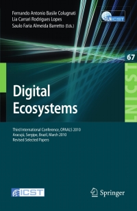 Titelbild: Digital Eco-Systems 1st edition 9783642148583