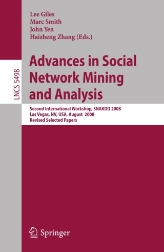 Cover image: Advances in Social Network Mining and Analysis 1st edition 9783642149283
