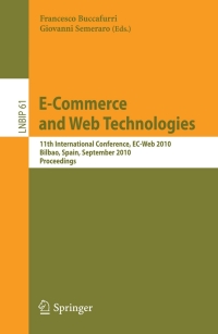 Titelbild: E-Commerce and Web Technologies 1st edition 9783642152078