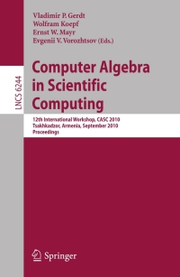 Immagine di copertina: Computer Algebra in Scientific Computing 1st edition 9783642152733