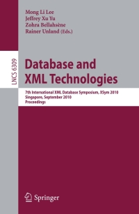 Omslagafbeelding: Database and XML Technologies 1st edition 9783642156830