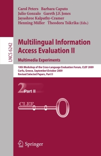 Cover image: Multilingual Information Access Evaluation II - Multimedia Experiments 1st edition 9783642157509