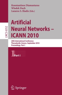 Imagen de portada: Artificial Neural Networks - ICANN 2010 1st edition 9783642158186