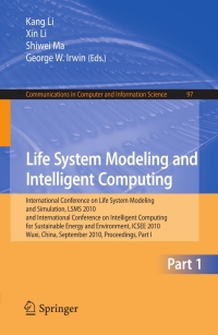 Cover image: Life System Modeling and Intelligent Computing 1st edition 9783642158537