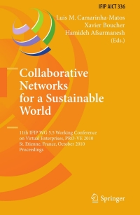 صورة الغلاف: Collaborative Networks for a Sustainable World 1st edition 9783642159602