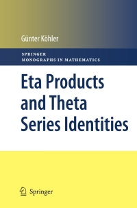 Cover image: Eta Products and Theta Series Identities 9783642266294