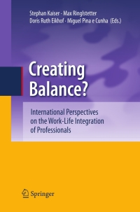 表紙画像: Creating Balance? 9783642161988