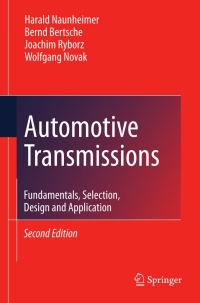 Cover image: Automotive Transmissions 2nd edition 9783642162138