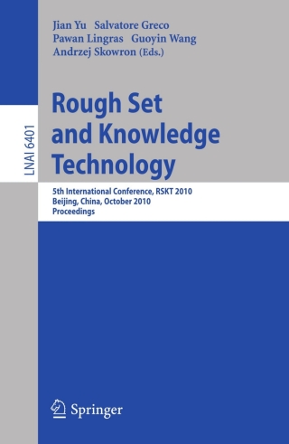 Imagen de portada: Rough Set and Knowledge Technology 1st edition 9783642162473