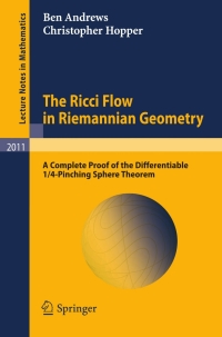 Cover image: The Ricci Flow in Riemannian Geometry 9783642162855