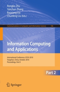 Cover image: Information Computing and Applications, Part II 1st edition 9783642163388