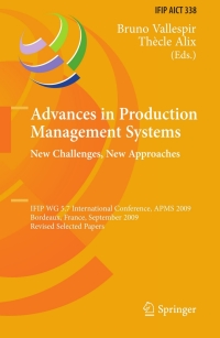 Cover image: Advances in Production Management Systems: New Challenges, New Approaches 1st edition 9783642163579