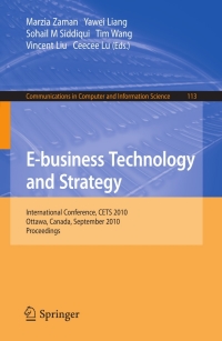 Cover image: E-business Technology and Strategy 1st edition 9783642163968