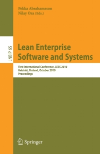 صورة الغلاف: Lean Enterprise Software and Systems 1st edition 9783642164156
