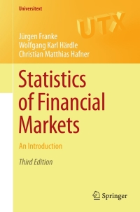Cover image: Statistics of Financial Markets 3rd edition 9783642165207