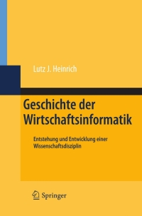 Omslagafbeelding: Geschichte der Wirtschaftsinformatik 9783642168581