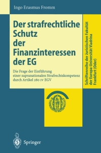 Cover image: Der strafrechtliche Schutz der Finanzinteressen de EG 9783540407133