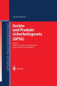 صورة الغلاف: Geräte- und Produktsicherheitsgesetz (GPSG) 9783540209621