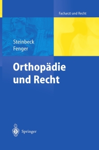 Cover image: Orthopädie und Recht 9783540011057