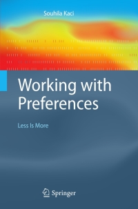 Titelbild: Working with Preferences: Less Is More 9783642268830