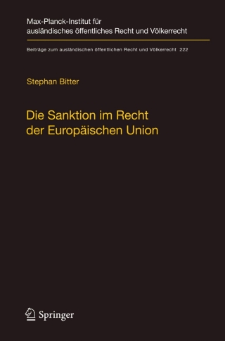 Cover image: Die Sanktion im Recht der Europäischen Union 9783642173530