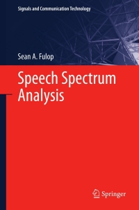 Imagen de portada: Speech Spectrum Analysis 9783642174773