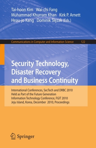 Imagen de portada: Security Technology, Disaster Recovery and Business Continuity 1st edition 9783642176098