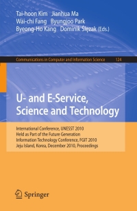 Imagen de portada: U- and E-Service, Science and Technology 1st edition 9783642176432