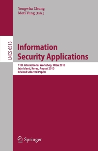 Imagen de portada: Information Security Applications 1st edition 9783642179549