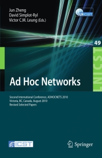 Titelbild: Ad Hoc Networks 1st edition 9783642179938