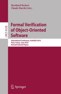Cover image: Formal Verification of Object-Oriented Software 1st edition 9783642180699