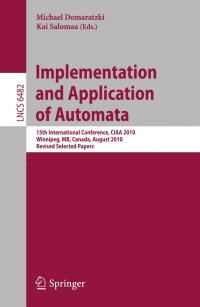 Titelbild: Implementation and Application of Automata 1st edition 9783642180972