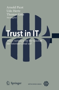 Imagen de portada: Trust in IT 1st edition 9783642181092