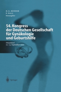 Imagen de portada: 54. Kongress der Deutschen Gesellschaft für Gynäkologie und Geburtshilfe 1st edition 9783540011064