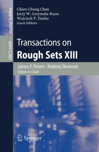 Immagine di copertina: Transactions on Rough Sets XIII 1st edition 9783642183010