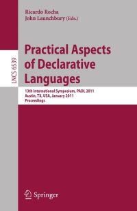 Imagen de portada: Practical Aspects of Declarative Languages 1st edition 9783642183775