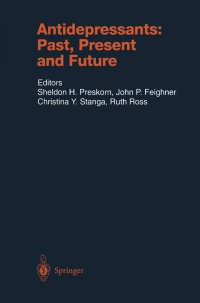 Cover image: Antidepressants: Past, Present and Future 1st edition 9783642185007