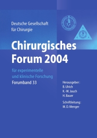 Cover image: Chirurgisches Forum 2004 1st edition 9783540200277