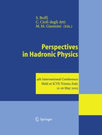 Cover image: Perspectives in Hadronic Physics 1st edition 9783540210641