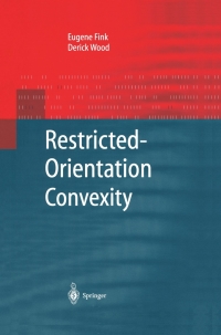 Titelbild: Restricted-Orientation Convexity 9783540668152